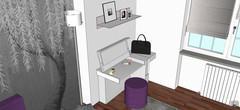 Design de chambre en 3D - détail de l'armoire de toilette